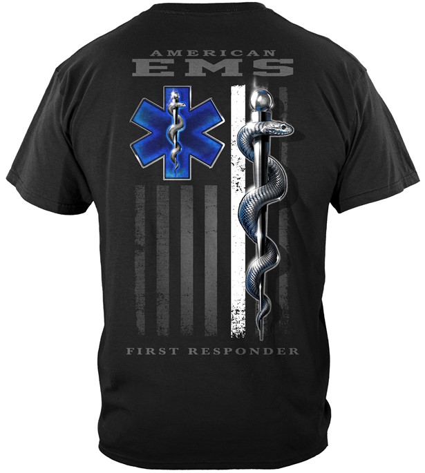 American EMS First Responder Ghost Flag